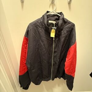 NWT MNML Black Jacket Red Sleeves Size 3X